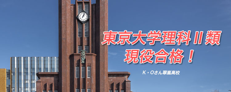 東京大学理Ⅱ類現役合格